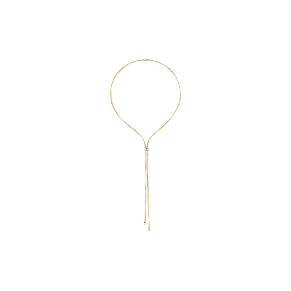 White/Yellow Gold Diamond Lariat Necklace