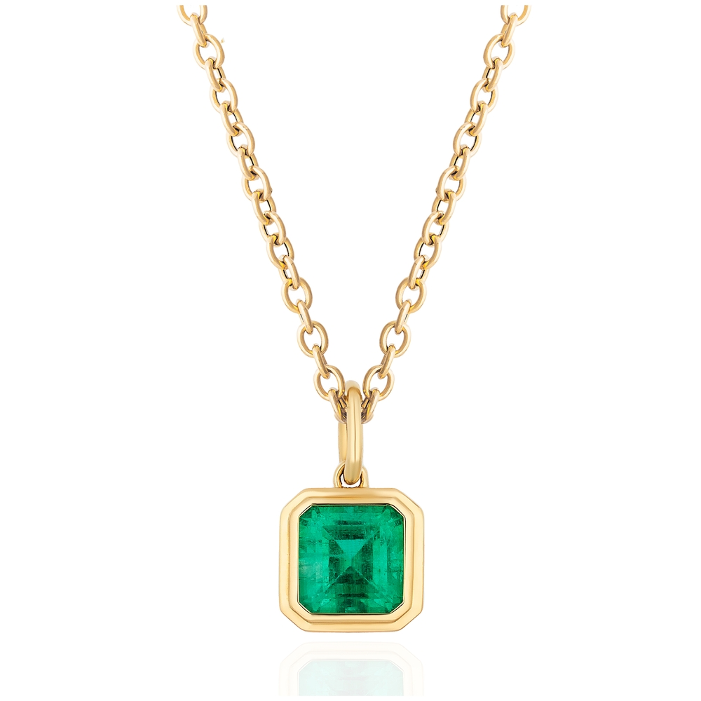 Yellow Gold and Emerald Necklace