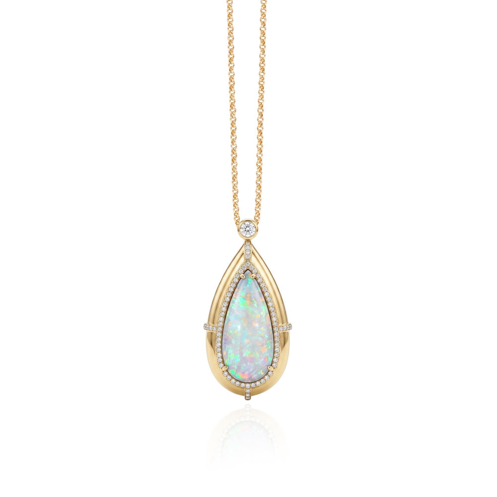 Yellow Gold and Opal Necklace