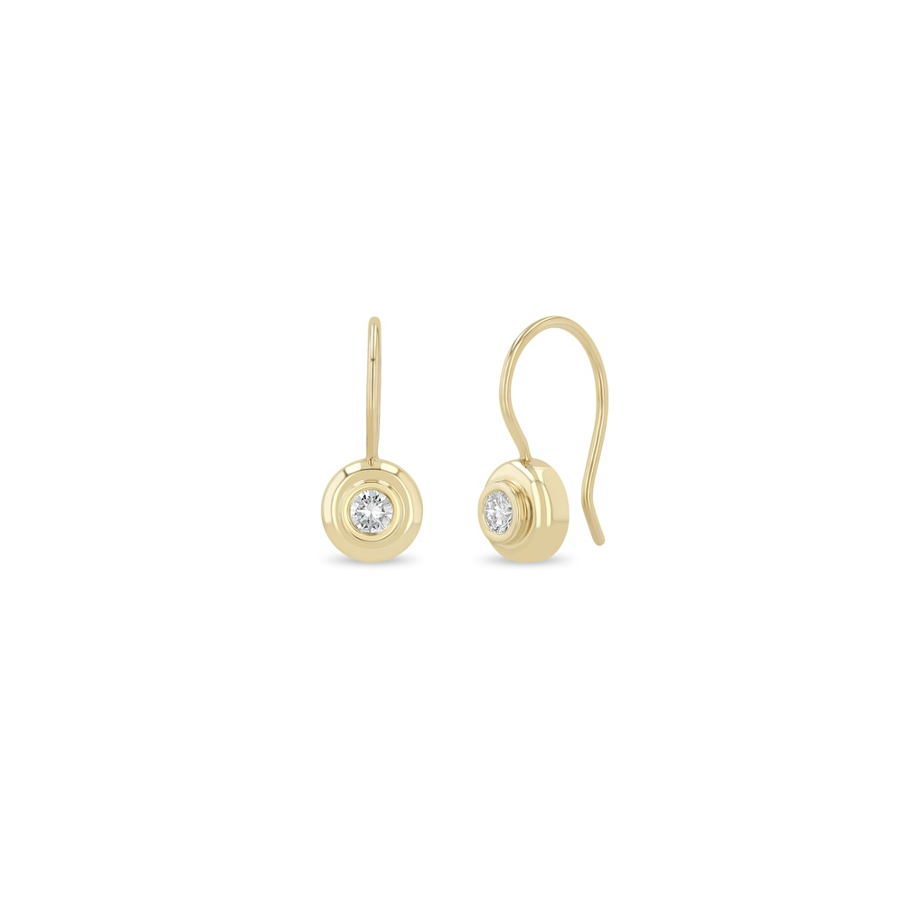 Yellow Gold and Diamond Drop Earrings