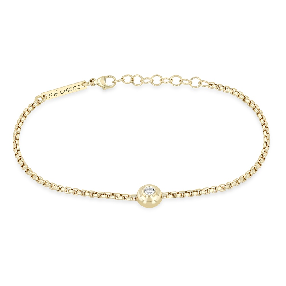 Yellow Gold and Diamond Apron Bezel Bracelet