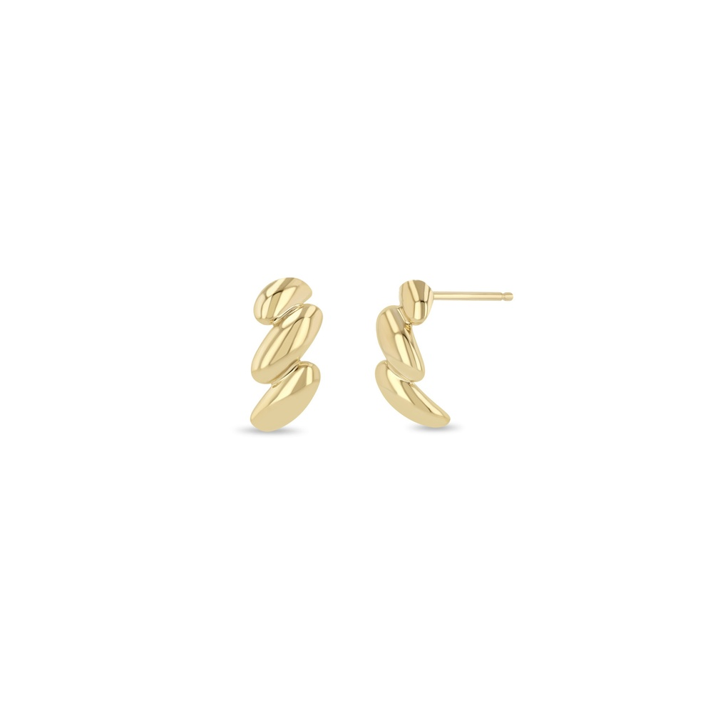 Yellow Gold San Marco Half-Huggie Earrings