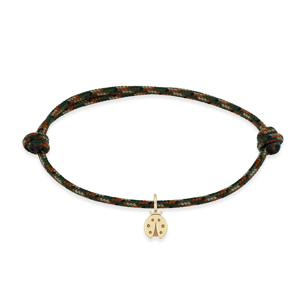 Yellow Gold Ladybug Camo Mix Paracord Bracelet