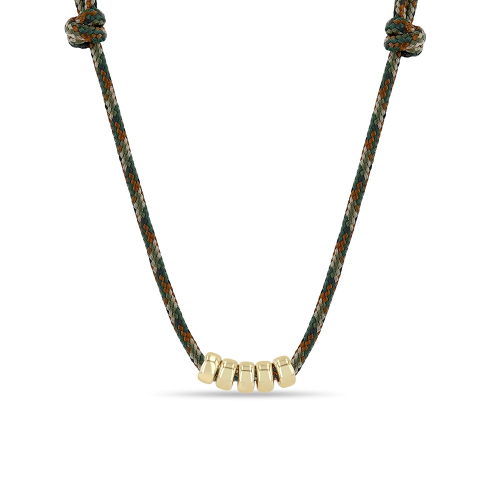 Yellow Gold Camo Mix Paracord Necklace