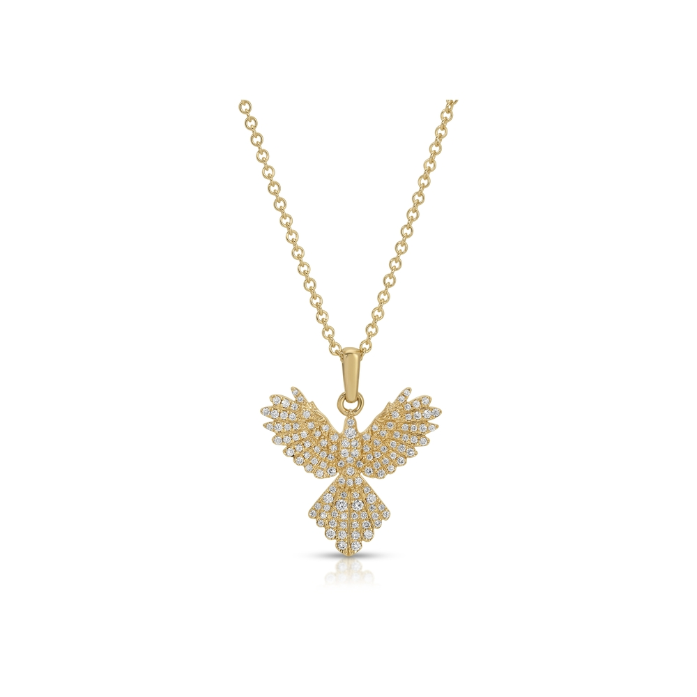Yellow Gold and Diamond Small Phoenix Rolo Chain
