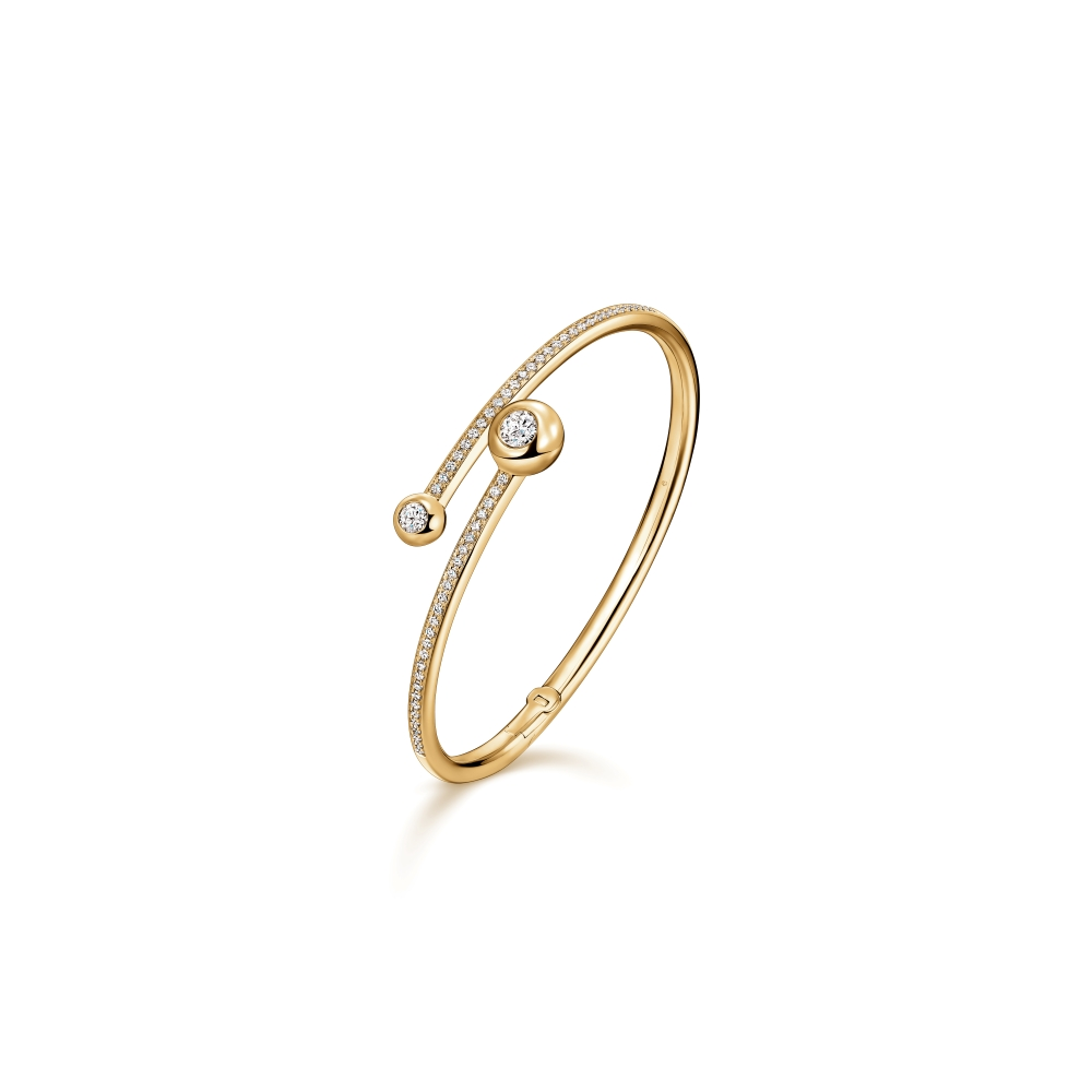 Yellow Gold and Diamond Dream Bypass Bangle