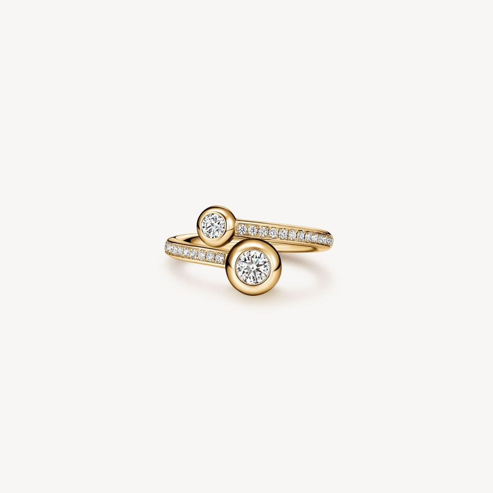 Yellow Gold and Diamond Dream Bypass Pave Ring