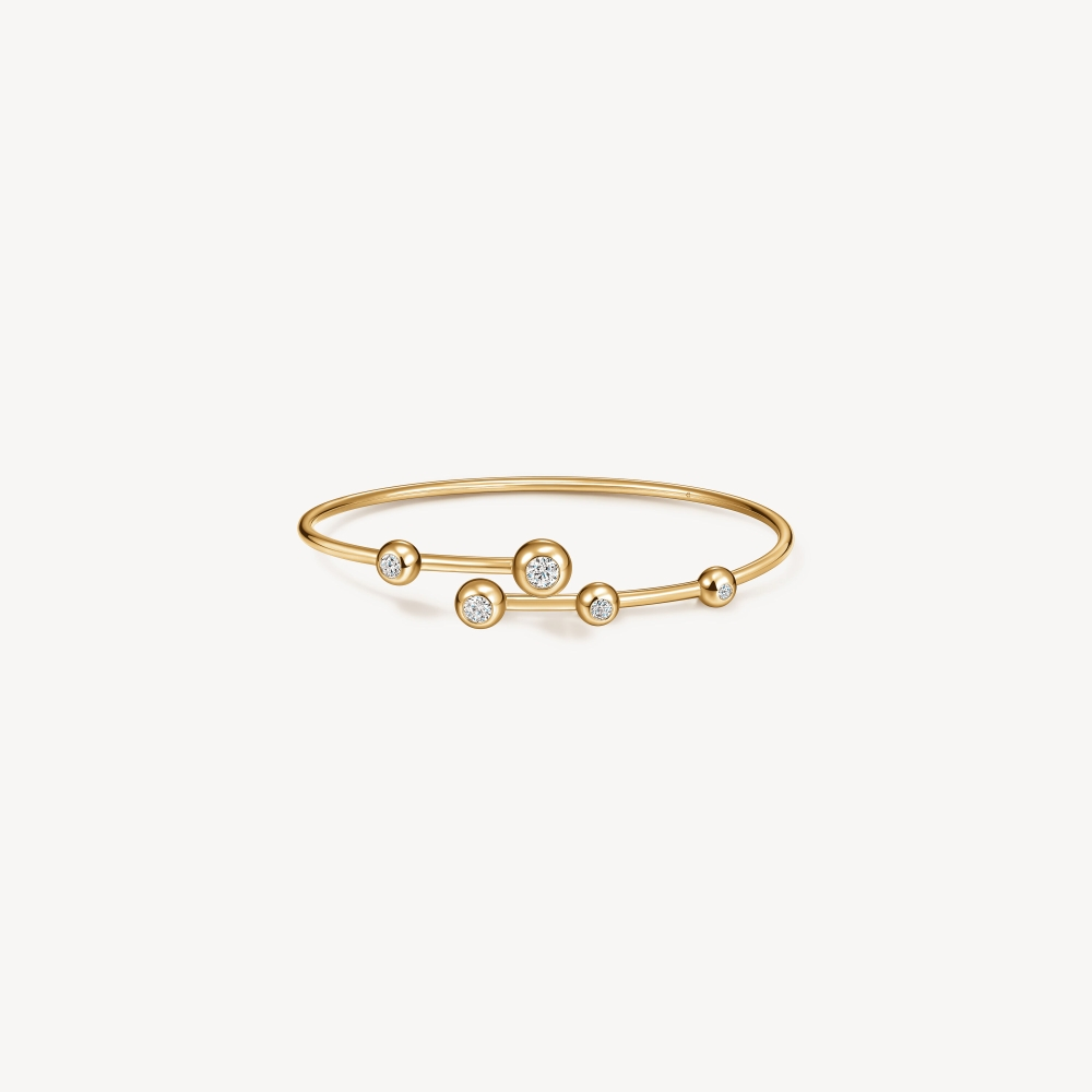 Yellow Gold and Diamond Dream Floating Flexi Bangle